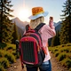 Stylish travel backpack